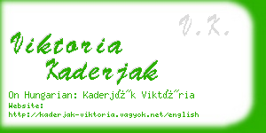 viktoria kaderjak business card